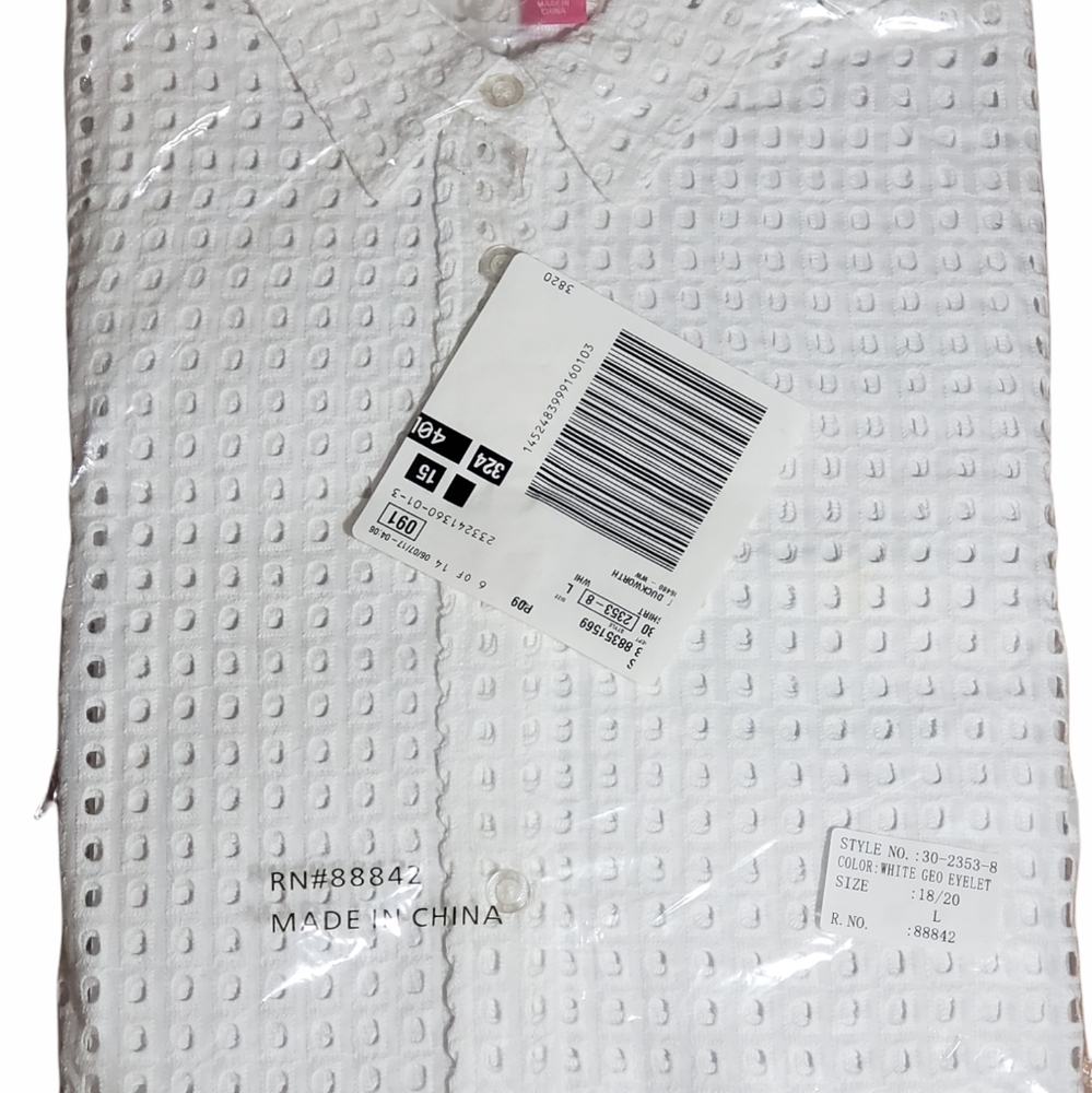 White Woman Within 18/20 button down shirt